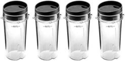 Ninja Single Serve 16-Ounce Cups Set By Preferred Parts (Pack Of 4) | Comparable With Nutri Ninja BL770 BL780 BL660 Professional Blender 15 Ninja Single Serve 16-Ounce Cups Set By Preferred Parts (Pack Of 4) | Comparable With Nutri Ninja BL770 BL780 BL660 Professional Blender -Wilton Shop 41klYZNBBwL. AC