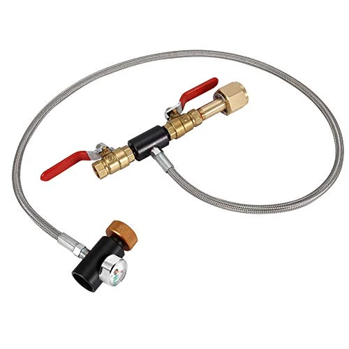 CGA-320 CO2 Cylinder Refill Adapter CO2 Refills Adapter With Hose For Filling Soda Tank (36 Inches Long Without Pressure Gauge) (Size : 24 Inches Long With Pressure Gauge) 4 CGA-320 CO2 Cylinder Refill Adapter CO2 Refills Adapter With Hose For Filling Soda Tank (36 Inches Long Without Pressure Gauge) (Size : 24 Inches Long With Pressure Gauge) - Image 2