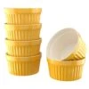 K 8 Oz Porcelain Ramekins, Oven Safe, For Baking Pot Pies, Creme Brulee. Lava Cake, Set Of 6 (Mustard) 2 K 8 Oz Porcelain Ramekins, Oven Safe, For Baking Pot Pies, Creme Brulee. Lava Cake, Set Of 6 (Mustard) -Wilton Shop 41ktY21iS8L