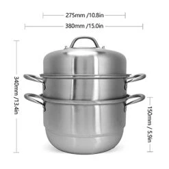 Stainless Steel Steamers, Even Heat Transfer Resistance Steam Pot For Home -Wilton Shop 41l6iuWO3xS