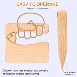 6 Pieces Kids Knife Set Include Wooden Toddler Knive Kids Safe Knifes For Real Cooking Kids Knifes Plastic Serrated Edges Children Knife Potato Slicers Cooking Knives For Kitchen -Wilton Shop 41l6wgF2XoL