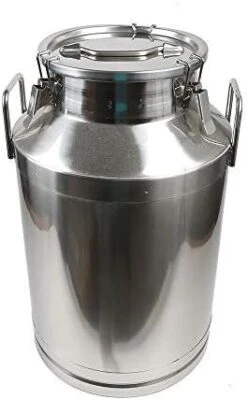60L Stainless Steel Farm Milk Can Wine Pail Dairy Pot Bucket Tote Jug Milk Bottle Oil Barrel Tea Canister Silicone Seal With Carry Handle USA Stock -Wilton Shop 41l7hxcjC7L. AC