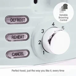 Orphy Richards 220028 Dune 2 Slice Toaster Defrost And Re-Heat Settings, Plastic, Rapid Boil, Re-Heat Setting, Variable Browning Control, Removable Crumb Tray, Cord Storage, Green 850 Watts -Wilton Shop 41lAMTYsGUL