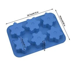 Silicone Snowflake Molds, FineGood 2 Pack Cake Pans Cookie Trays Handmade Soap Making Moulds, Also For Chocolate Pudding Jelly Muffin Cups Kitchen Baking Decoration, 6-Cavity - Blue, Purple -Wilton Shop 41lBKKVzf4L