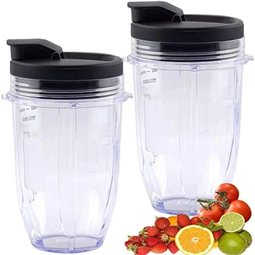 Replacement 32oz Nutri Ninja Blender Cup With Sip & Seal Lid For BL450 BL454 Bl455 BL456 BL480 BL481 BL482 BL490 BL640 BL642 BL682 SS101 SS401 SS351 Nutri Ninja Auto IQ Series Blenders, 2-Pack … 9 Replacement 32oz Nutri Ninja Blender Cup With Sip & Seal Lid For BL450 BL454 Bl455 BL456 BL480 BL481 BL482 BL490 BL640 BL642 BL682 SS101 SS401 SS351 Nutri Ninja Auto IQ Series Blenders, 2-Pack … - Image 7
