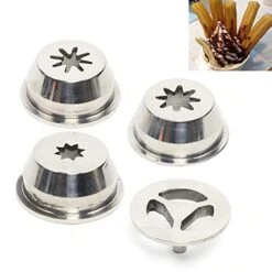 PanDair 4pcs Donut Machine/Youtiao Nozzle Stainless Steel Manual Spanish Donuts Churro Maker Accessories 8/15/24mm 3 Sizes Youtiao Nozzle For Restaurant Kitchen