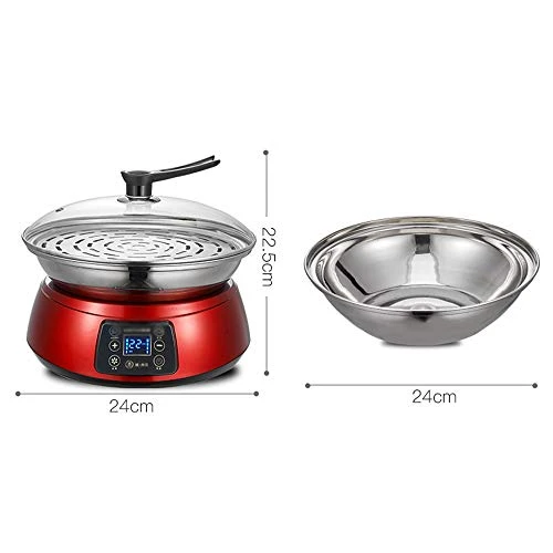 HYDZQ Large Capacity Electric Steamer Food Steamer Pot Electric Lunch Box Heater And Steam Pot (Color : White-Dinosaur Doodle4) 3 HYDZQ Large Capacity Electric Steamer Food Steamer Pot Electric Lunch Box Heater And Steam Pot (Color : White-Dinosaur Doodle4)