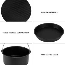 7 Pcs Air Fryer Set Chips Accessories Baking Basket Pizza Pan Home Kitchen Tools BlowN Baking Supplies Bakeware Set Kitchen Essentials Baking Tools Kitchen Supplies Baking Set Cookware Set -Wilton Shop 41lRx1FaykL