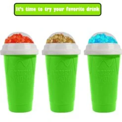 Slushy Cup Slushie Maker Ice Cup Silica Cup Pinch Cup Summer Cooler Smoothies Cup Double Layer Squeeze Cup Slush Maker Cup Home DIY Smoothie Cup For Children And Adult (Green) 13 Slushy Cup Slushie Maker Ice Cup Silica Cup Pinch Cup Summer Cooler Smoothies Cup Double Layer Squeeze Cup Slush Maker Cup Home DIY Smoothie Cup For Children And Adult (Green) -Wilton Shop 41lSJbvbJ5L