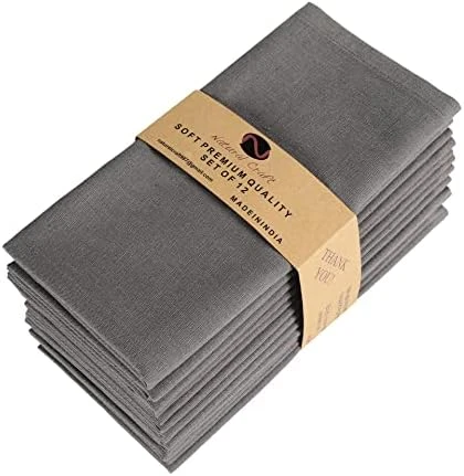 ATURALCRAFT Cloth Napkins Classic Cotton Set Of 12 Linen Blend Solid Color Dinner Napkins, Assorted Multi Pack -Soft And Comfortable Reusable Fabric - For Home Use Multicolor 18inch 9 ATURALCRAFT Cloth Napkins Classic Cotton Set Of 12 Linen Blend Solid Color Dinner Napkins, Assorted Multi Pack -Soft And Comfortable Reusable Fabric - For Home Use Multicolor 18inch - Image 7