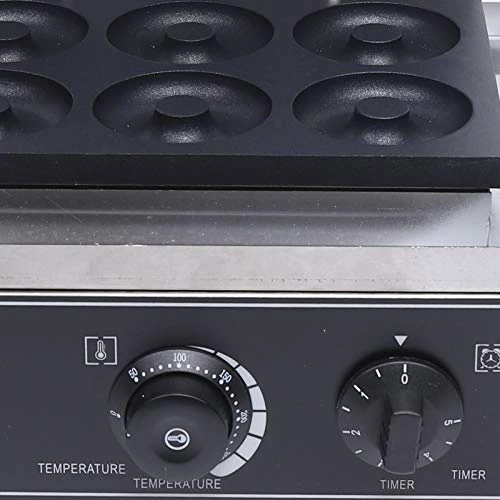 110V Commercial Waffle Donut Machine 6 Holes Double-Sided Heating 50-300℃,Non-stick Donut Maker Coating For Professional Kitchen 8 110V Commercial Waffle Donut Machine 6 Holes Double-Sided Heating 50-300℃,Non-stick Donut Maker Coating For Professional Kitchen - Image 6