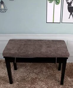 Washable Bench Cushion, Non-Slip Bench Pad For Shoe Storage, Window, Piano, Dining 30x14x2 Inch Brown -Wilton Shop 41lf8Ow27OL