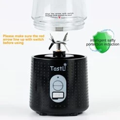 Portable Blender For Shakes And Smoothies, USB Rechargeable Mini Travel Electric Personal Size, With 13oz Blender Bottles, Powerful Motor, 6 Blades(Black) -Wilton Shop 41lgNgEMrKL