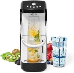 Pärkel Beverage System (Black) - Sparkling Water And Soda Maker - A New Way Of Sparkling - Use Fresh & Natural Ingredients - No CO2 Tank Needed -Wilton Shop 41liKfFl1OL. AC