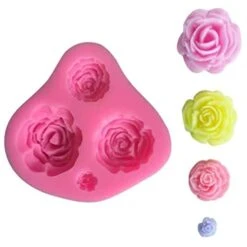 Flower Fondant Cake Molds-5 Pcs-Daisy Flower,Rose Flower,Chrysanthemum Flower And Small Flower,Candy Silicone Molds Set For Chocolate Fondant Polymer Clay Soap Crafting Projects & Cake Decoration -Wilton Shop 41ljs5ZlYmL