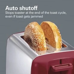 Hamilton Beach 2 Slice Toaster With Extra Wide Slots, Shade Selector, Auto-Shutoff, Cancel Button And Toast Boost, Red -Wilton Shop 41ln2KwhYCL
