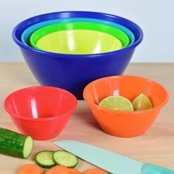 6 Pack Large Plastic Mixing And Serving Bowls, Plastic Nesting Bowls Set - 120OZ, 80OZ, 50OZ, 32OZ, 22OZ, 12OZ (Rainbow Colors) 12 6 Pack Large Plastic Mixing And Serving Bowls, Plastic Nesting Bowls Set - 120OZ, 80OZ, 50OZ, 32OZ, 22OZ, 12OZ (Rainbow Colors) -Wilton Shop 41lplRF3uLL