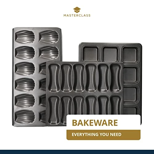 KCMCHB66 Madeleine Tray With PFOA Free Non Stick, Robust 1mm Carbon Steel, 12 Hole Cake Mould, Grey 7 KCMCHB66 Madeleine Tray With PFOA Free Non Stick, Robust 1mm Carbon Steel, 12 Hole Cake Mould, Grey - Image 5