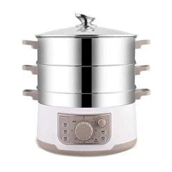 Electric Steamer Multifunctional Household Food Grade 304 Stainless Steel Large-Capacity Steaming Pot Plug In Electric Steam Pot