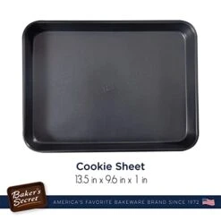 Nonstick Small Size Cookie Sheet 13" X 9", Carbon Steel Small Size Cookie Tray 2 Layers Food-Grade Coating, Non-stick Cookie Sheet, Bakeware Baking Accessories - Advanced Collection -Wilton Shop 41ltCzgJ4fL