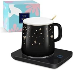 Mug Warmer, Upgrade Coffee Warmer For Desk With 3 Temperature Settings, Fast Heating Cup Warmer 12 Timer, 4H Auto Shut Off, Gravity Sensor, Keep Best Temp For Tea,Beverage,Milk -Black 19 Mug Warmer, Upgrade Coffee Warmer For Desk With 3 Temperature Settings, Fast Heating Cup Warmer 12 Timer, 4H Auto Shut Off, Gravity Sensor, Keep Best Temp For Tea,Beverage,Milk -Black -Wilton Shop 41lwP7xowpL. AC