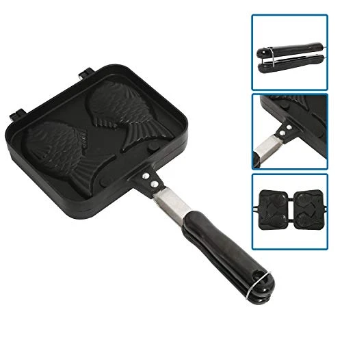 Taiyaki Fish Shape Cake Pan Waffle Cake Maker Pan Fish-Shaped Pancake Double Pan Mold 6 Taiyaki Fish Shape Cake Pan Waffle Cake Maker Pan Fish-Shaped Pancake Double Pan Mold - Image 4