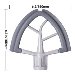 Flex Edge Beater Mixer Attachments For Kitchenaid Tilt-Head Stand Mixers, Mixer Accessory 4.5-5 Quart Beater Scraper Paddle With Both-Sides Flexible Silicone Edges (Grey) -Wilton Shop 41m9laY21hL