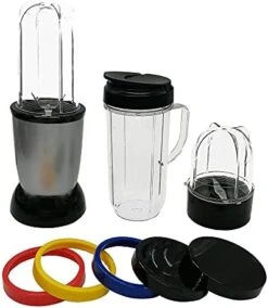 Personal Size Blender 250 Watts Power Electirc Juicer Food Processor For Shakes Smoothies Seasonings Sauces With 3 Pieces Mug (12oz/16oz/22oz)-Silver (12) -Wilton Shop 41mCVtBOBRL. AC
