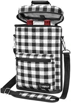 OPUX 2 Bottle Wine Carrier Tote | Insulated Leakproof Wine Cooler Bag For Travel Picnic BYOB | Padded Portable Wine Carrying Bag With Shoulder Strap, Wine Gifts - Charcoal Grey 18 OPUX 2 Bottle Wine Carrier Tote | Insulated Leakproof Wine Cooler Bag For Travel Picnic BYOB | Padded Portable Wine Carrying Bag With Shoulder Strap, Wine Gifts - Charcoal Grey -Wilton Shop 41mDjS6om L. AC