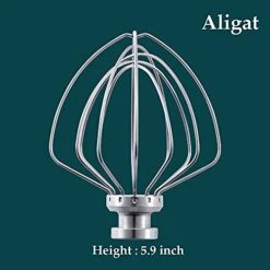 Stainless Steel Wire Whip Attachment For KitchenAid Tilt-Head Stand Mixer Accessory K45WW Replacement, Egg Cream Stirrer, Cakes Mayonnaise Whisk, Whipping Egg White, Dishwasher Safe 9 Stainless Steel Wire Whip Attachment For KitchenAid Tilt-Head Stand Mixer Accessory K45WW Replacement, Egg Cream Stirrer, Cakes Mayonnaise Whisk, Whipping Egg White, Dishwasher Safe -Wilton Shop 41mE0ZqSTlS