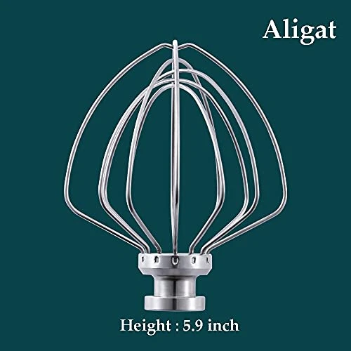 Stainless Steel Wire Whip Attachment For KitchenAid Tilt-Head Stand Mixer Accessory K45WW Replacement, Egg Cream Stirrer, Cakes Mayonnaise Whisk, Whipping Egg White, Dishwasher Safe 4 Stainless Steel Wire Whip Attachment For KitchenAid Tilt-Head Stand Mixer Accessory K45WW Replacement, Egg Cream Stirrer, Cakes Mayonnaise Whisk, Whipping Egg White, Dishwasher Safe - Image 2