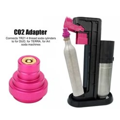 CO2 Adapter For Sparkling Water, Polished Surface Easy Installation Male Thread Wear Resistance CO2 Cylinder Connector For Maintenance (Pink) -Wilton Shop 41mJgwHCl6L 3