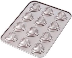 Madeleine Mold Cake Pan, 12-Cavity Non-Stick Spherical Shell Madeline Bakeware For Oven Baking (Champagne Gold) 20 Madeleine Mold Cake Pan, 12-Cavity Non-Stick Spherical Shell Madeline Bakeware For Oven Baking (Champagne Gold) -Wilton Shop 41mKDZPbFYL. AC