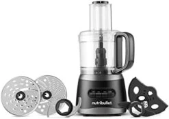 NutriBullet Bullet NBP50100 Food Processor 450-Watts With 7-Cup Capacity And Stainless Steel Slice, Shred, Chop And Dough Attachments, Black 16 NutriBullet Bullet NBP50100 Food Processor 450-Watts With 7-Cup Capacity And Stainless Steel Slice, Shred, Chop And Dough Attachments, Black -Wilton Shop 41mQg8RILUL. AC