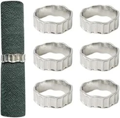 Gold Napkin Rings Set Of 6, Irregular Round Napkin Holder For Wedding,Party, Thanksgiving, Christmas, Birthday, Daily Table Decoration -Wilton Shop 41mWaXX7ipL. AC