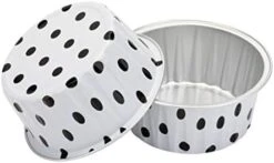 5oz 3 2/5" Set Of 24 Disposable Aluminum Foil Cups 125ml For Muffin Cupcake Baking Bake Utility Ramekin Cup (Dimand Lids) -Wilton Shop 41mb49y2RpL. AC 1