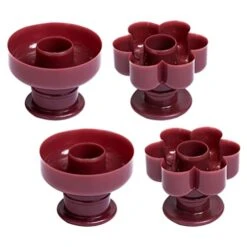Donut Maker Cutter Non-stick Doughnut Molds 4pcs Fondant Cake Bread Dessert Bakery Moulds Biscuit Stamp Moulds Baking Tool For Home Kitchen Pineapple Shape Pan (Color : Brown, Size : 8.2x8.2cm -Wilton Shop 41meJVsiuDL