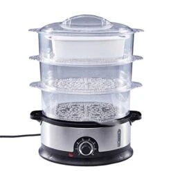 WAZTT Home Electric Food Steamer Multifunctional Steamer Pot Automatic Power-Of 3-Layer Large Capacity Seafood Steamer Cooker