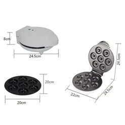 Electric Donut Maker, 7 Holes Mini Donut Cooker Machine With Non Stick Coating, Bottom Anti Slip, Delicious Doughnuts Cook Make Machine For Home Kitchen -Wilton Shop 41nCn56QqUL 2