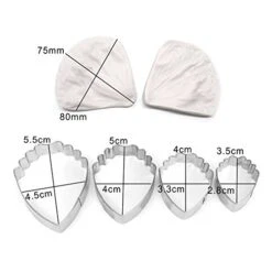 Peony Cutter & Veiner Cake Decorating Supplies Stainless Steel Cookie Cutter Silicone Veining Mold Gumpaste Making Tool A327&VM060