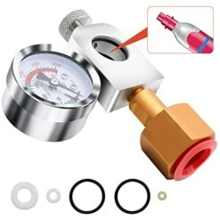 YUANYUU Soda CO2 Filling Adapter, Refill Adapter With Pressure Gauge And Pressure Relief Valve, Quickly Refill Adapter, Fit For DUO/Terra/Art Soda Maker CO2 Cylinder (1)