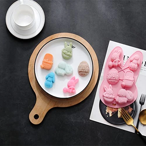 Molds Silicone Molds Tools Eggs Cute Baking Cake And Easter Cake Molds Bunny Chocolate Cake Mould 7 Inch Round Cake Pan Set (B, One Size) 4 Molds Silicone Molds Tools Eggs Cute Baking Cake And Easter Cake Molds Bunny Chocolate Cake Mould 7 Inch Round Cake Pan Set (B, One Size) - Image 2