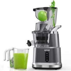 IFENE Slow Masticating Juicer Machines With Big 81mm Chute, Whole Slow Juicer, Cold Press Juice Extractor For Fruits And Vegetables, BPA-Free, Easy To Clean