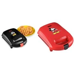 Disney DCM-9 Mickey Mini Waffle Maker, Black & Cake Pop Maker, One Size, Red