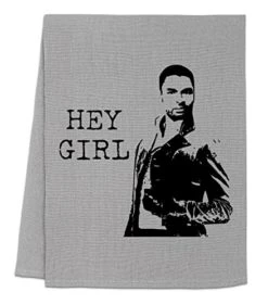 Funny Kitchen Towel, I Burn For You, Flour Sack Dish Towel, Sweet Housewarming Gift, White -Wilton Shop 41nhox41BRL