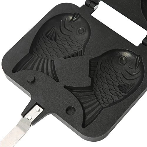 Taiyaki Fish Shape Cake Pan Waffle Cake Maker Pan Fish-Shaped Pancake Double Pan Mold 9 Taiyaki Fish Shape Cake Pan Waffle Cake Maker Pan Fish-Shaped Pancake Double Pan Mold - Image 7