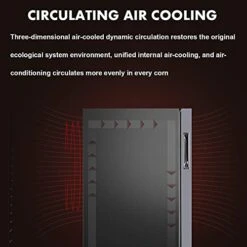 QLIGHA Thermostat Electronic Wine Cabinet, LED Small Wine Refrigerator With Glass Door (8 Bottles), 12-18°C Low Noise Independent Wine Cabinet With Fridge Space -Wilton Shop 41ns1BPkRNS