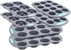 Encounter 27 In 1 Silicone Baking Set - 10 Silicone Baking Cake Pan, Silicone Cake Molds, Baking Sheet, Donut Pan, Silicone Muffin Pan With Measuring Cups And Spoons Set -Wilton Shop 41oAJW2fU2L. AC