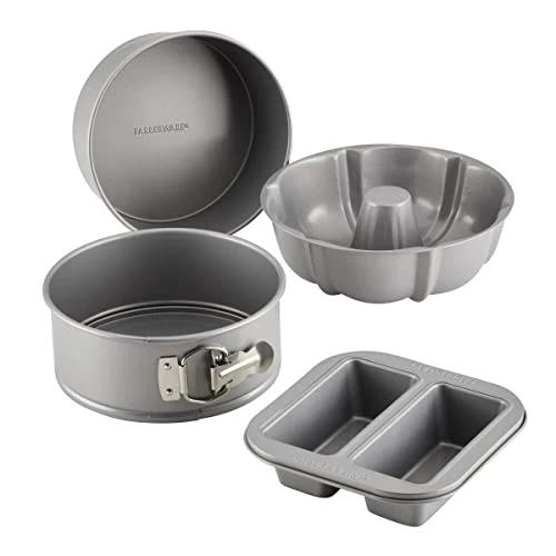 Specialty Bakeware Nonstick Baking Set For Pressure Cooker Or In The Oven, 4 Piece, Gray 3 Specialty Bakeware Nonstick Baking Set For Pressure Cooker Or In The Oven, 4 Piece, Gray