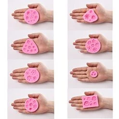 Flower Fondant Cake Molds-8 Pcs-Daisy, Rose, Chrysanthemum And Small Flower Leaf, Candy Silicone Molds For Chocolate Fondant Polymer Clay Soap Crafting Projects & Cake Decoration -Wilton Shop 41oEQH4b65S